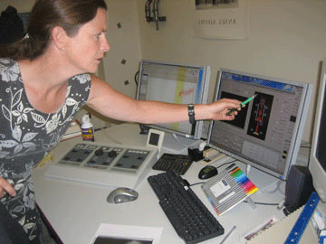 Nelia Dunbar in her lab